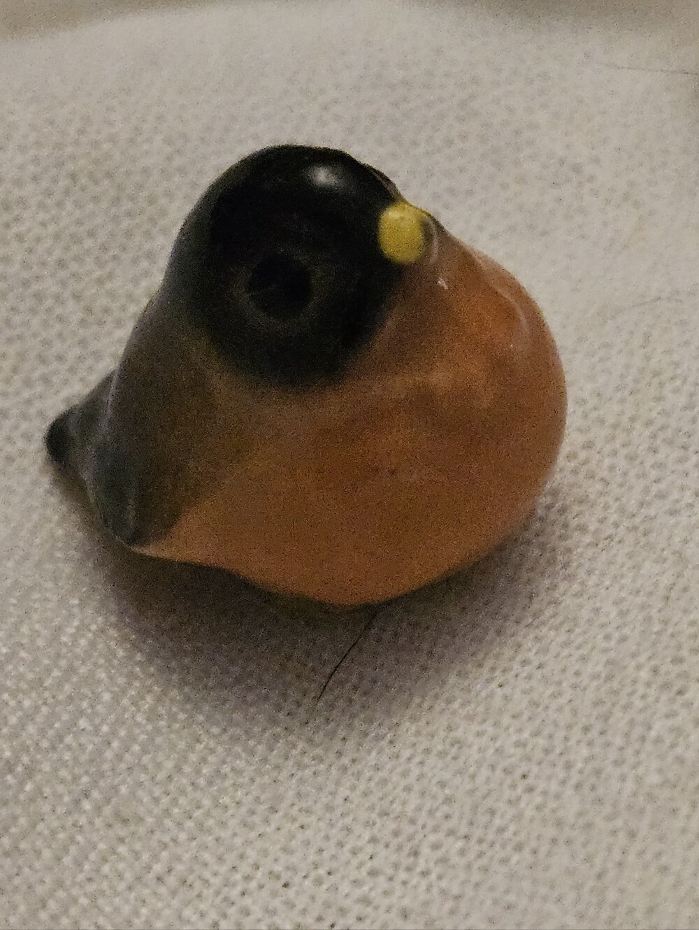 Robin Bird Figurine Hagen Renaker Orange and Black..baby Bird